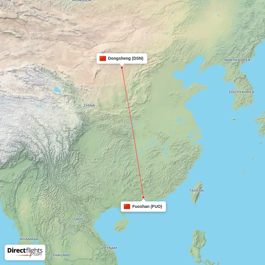 FUO - DSN route map