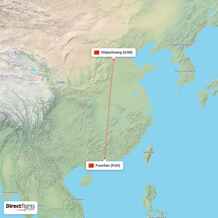 FUO - SJW route map
