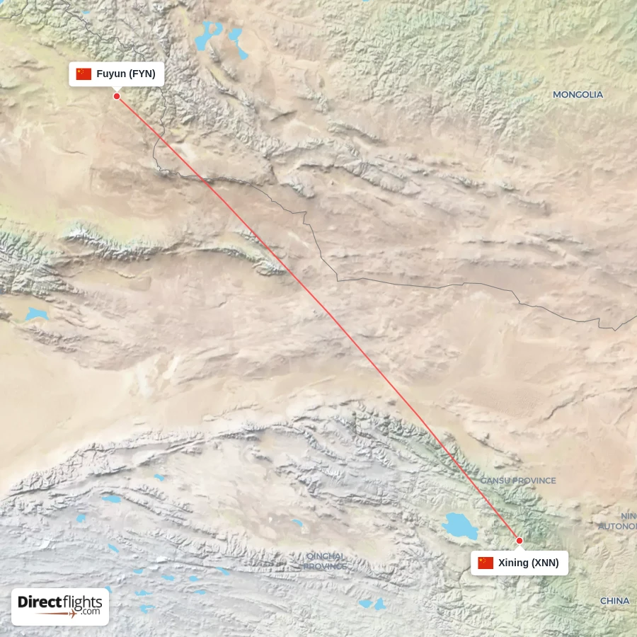 FYN - XNN route map