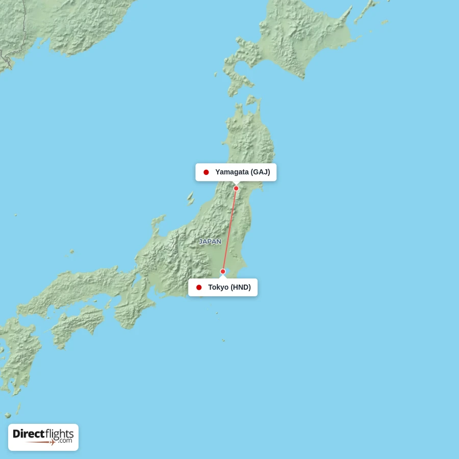 GAJ - HND route map