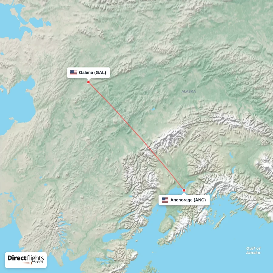 GAL - ANC route map