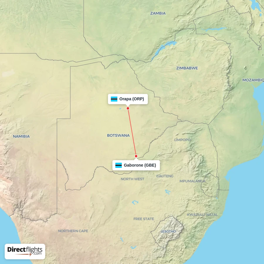 GBE - ORP route map