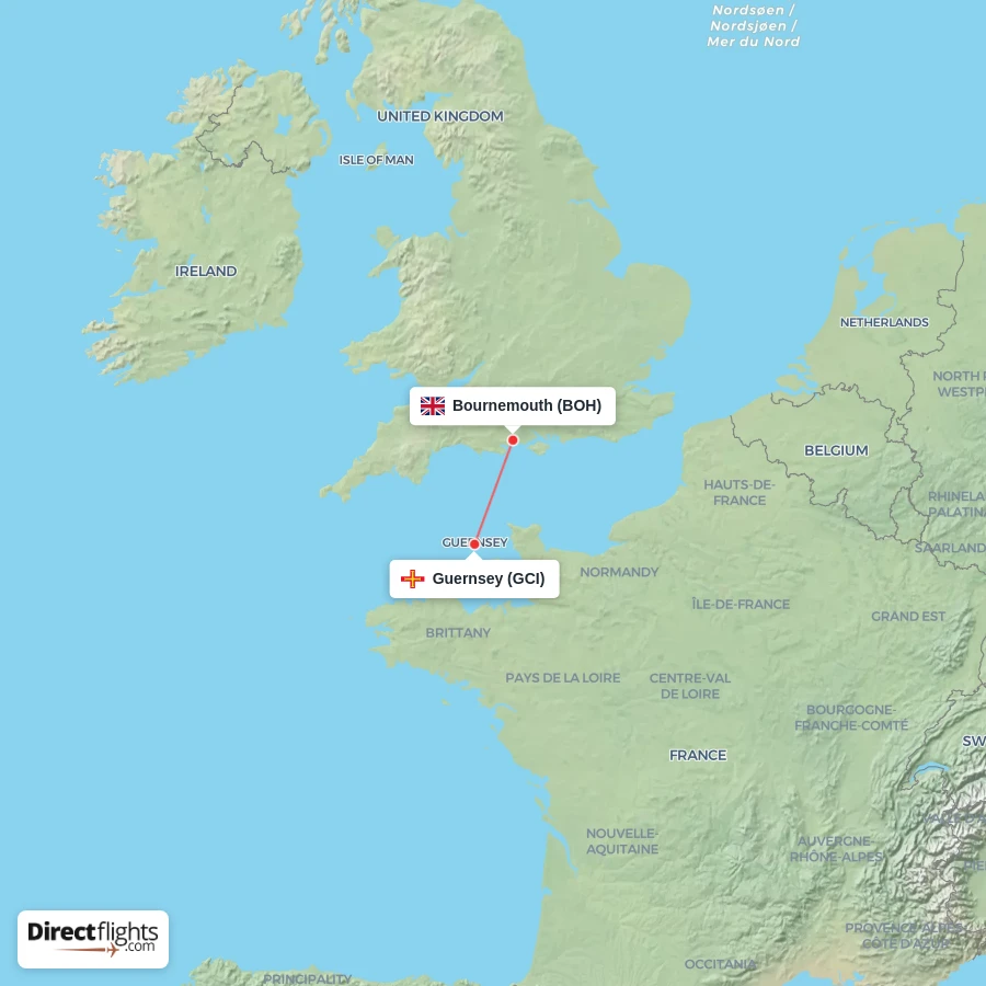GCI - BOH route map