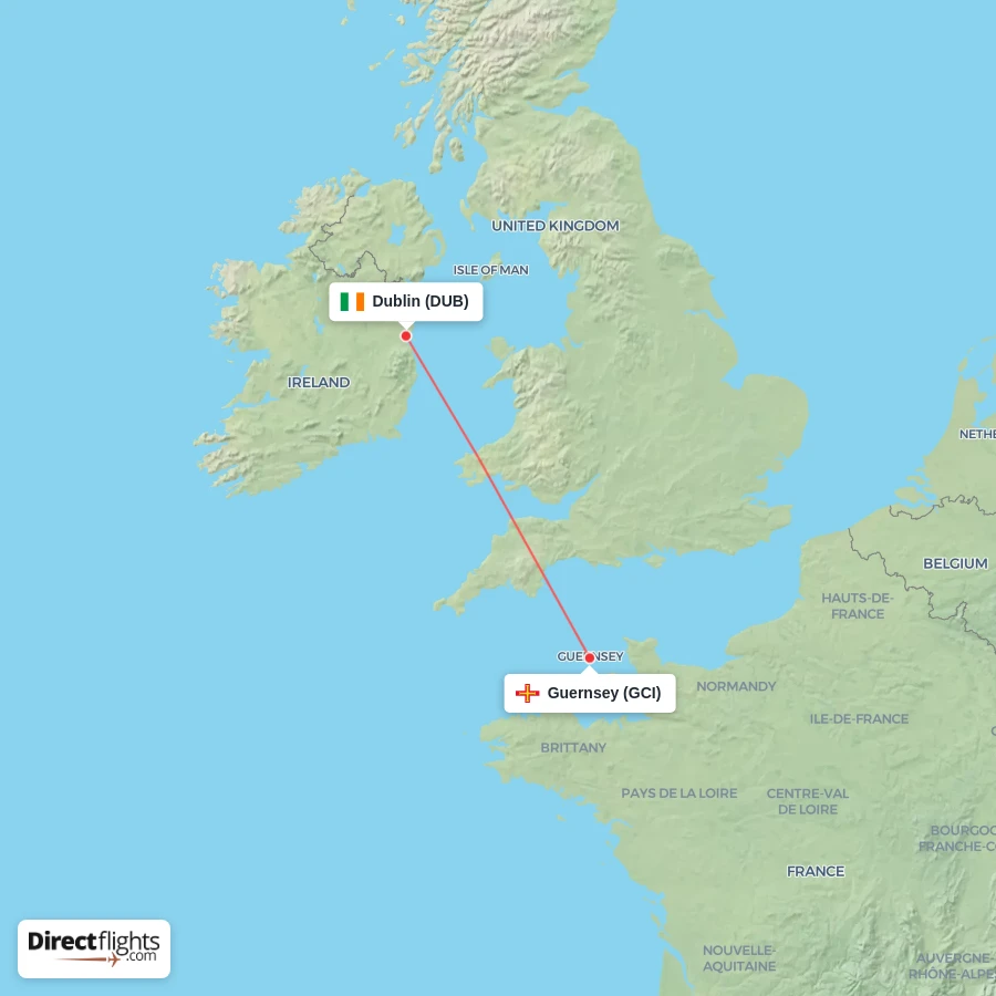 GCI - DUB route map