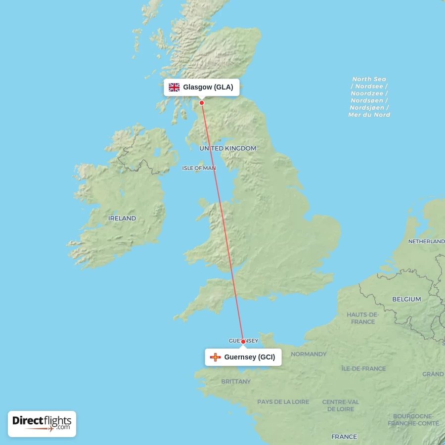 GCI - GLA route map