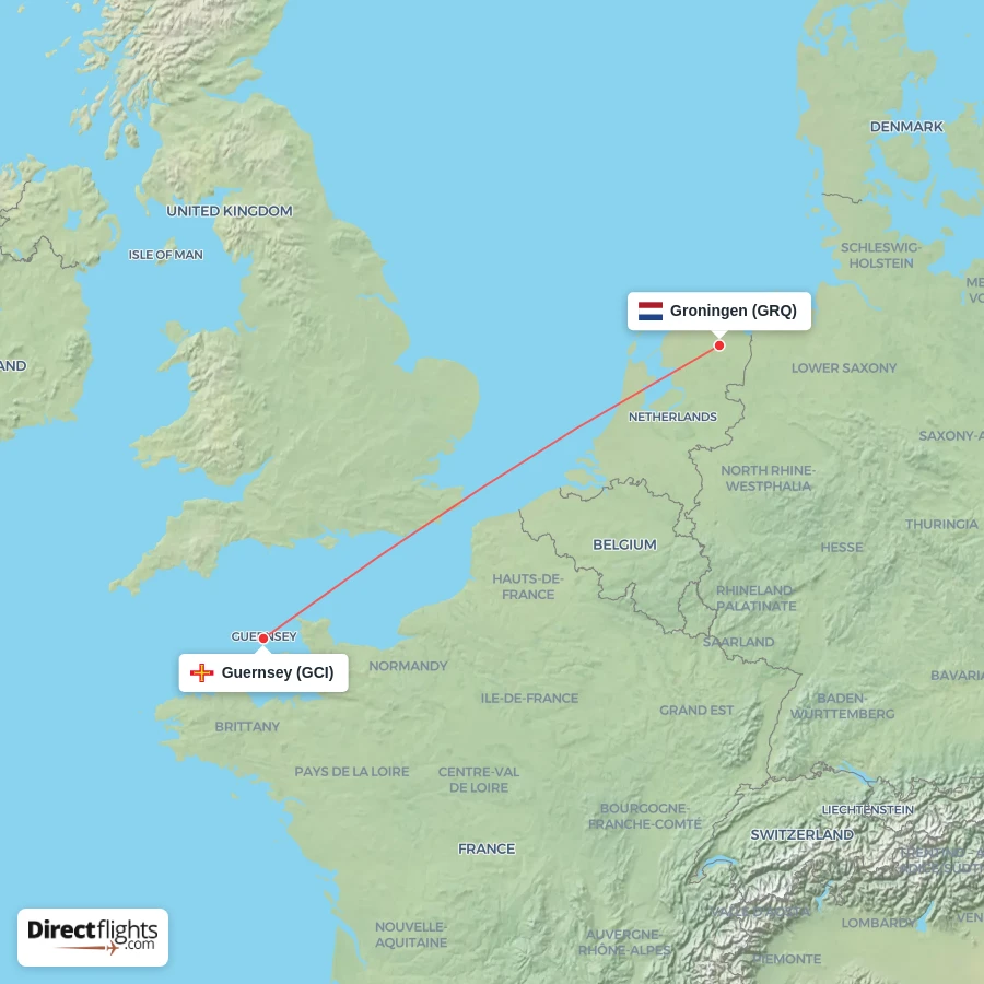 GCI - GRQ route map