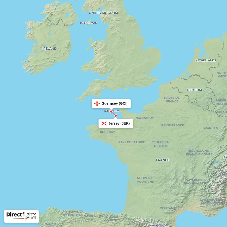 GCI - JER route map