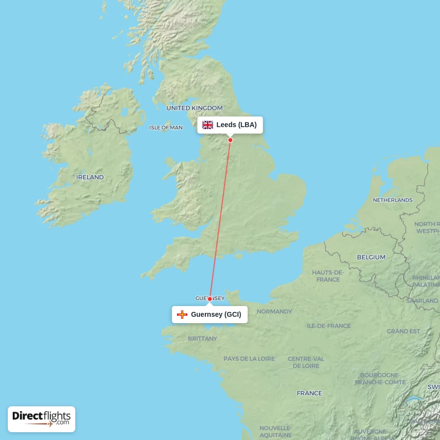 GCI - LBA route map