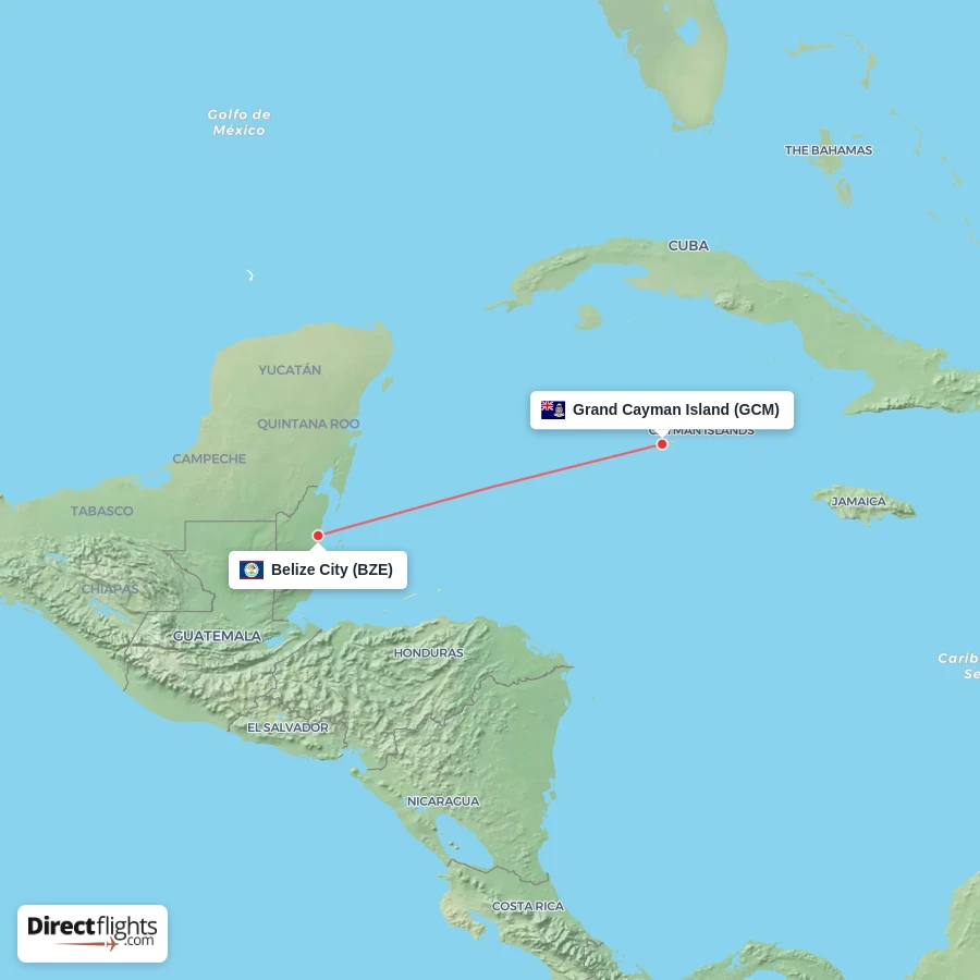 GCM - BZE route map