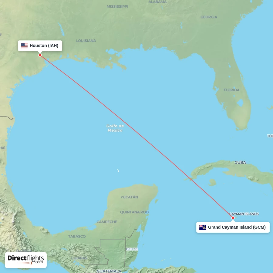 GCM - IAH route map