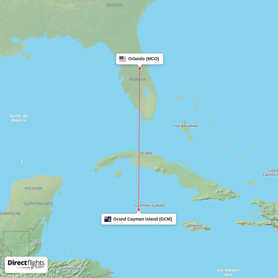 GCM - MCO route map