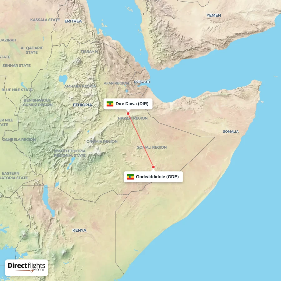 GDE - DIR route map