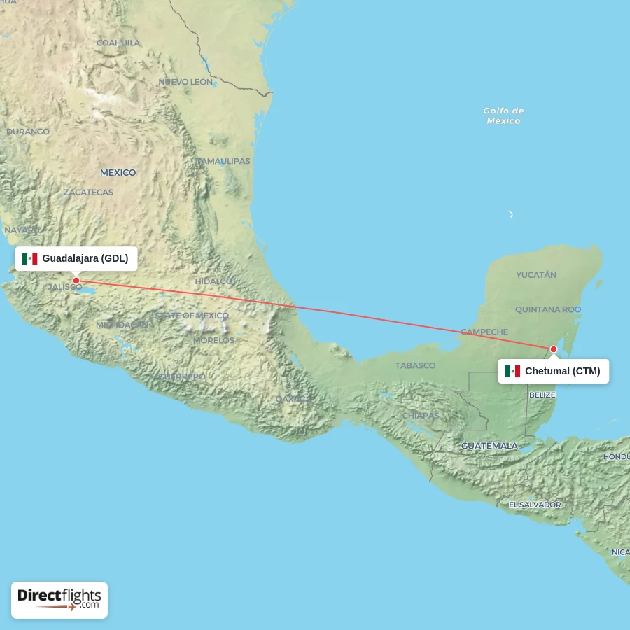 GDL - CTM route map