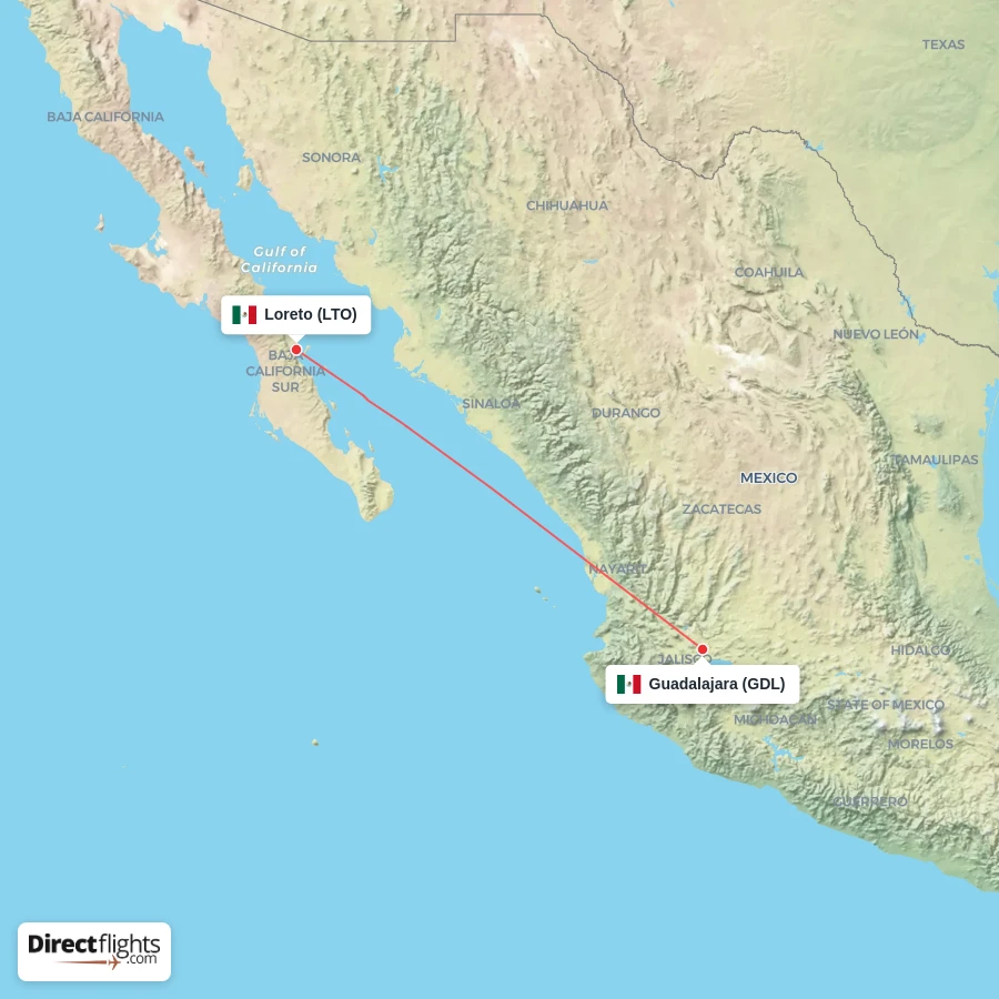 GDL - LTO route map