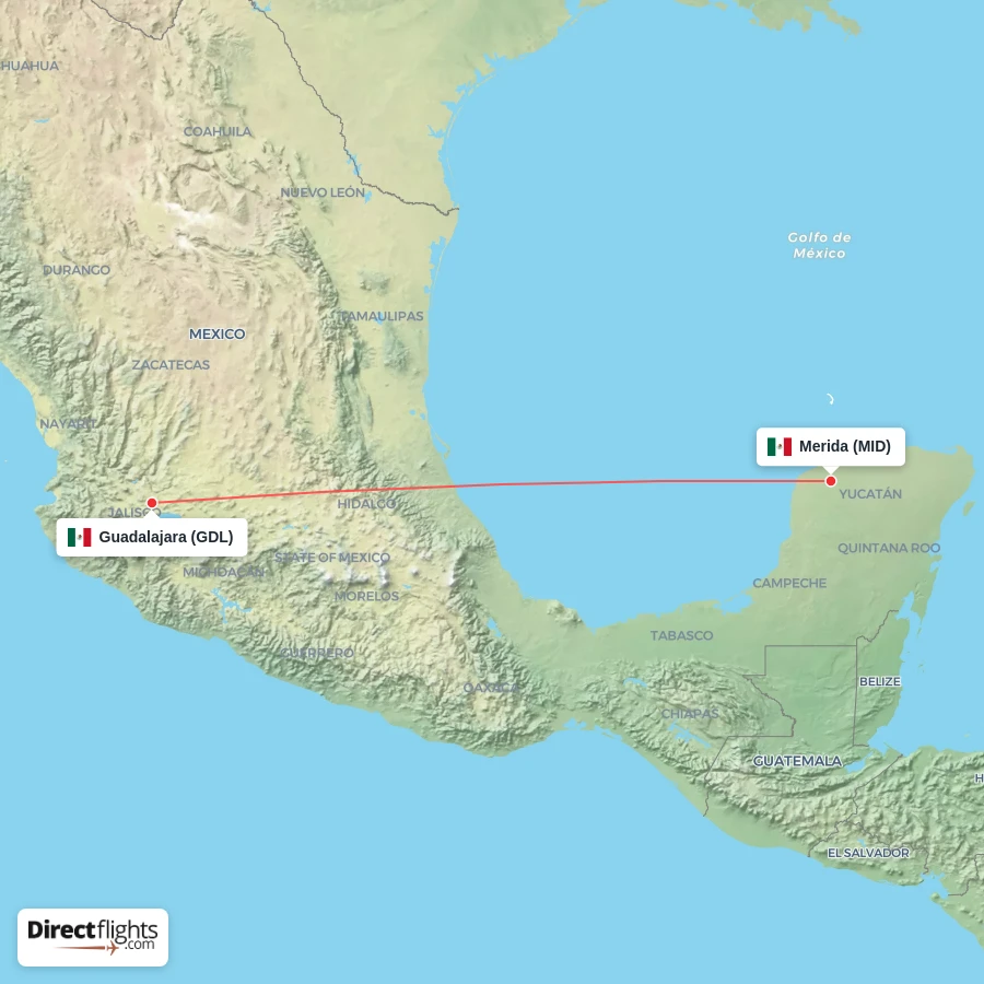 GDL - MID route map