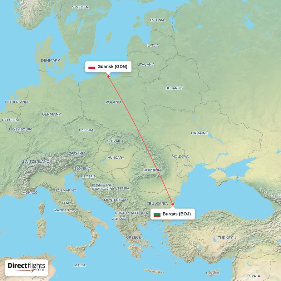 GDN - BOJ route map