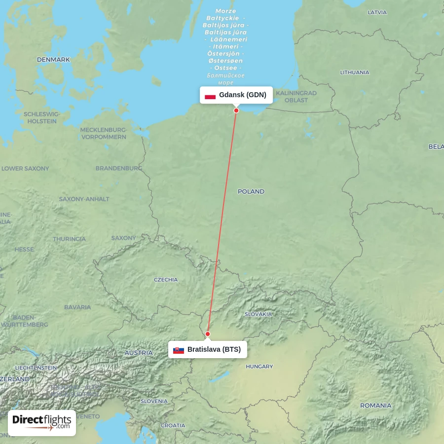 GDN - BTS route map
