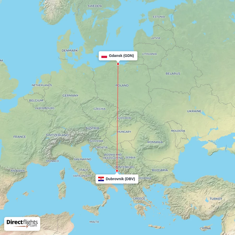 GDN - DBV route map