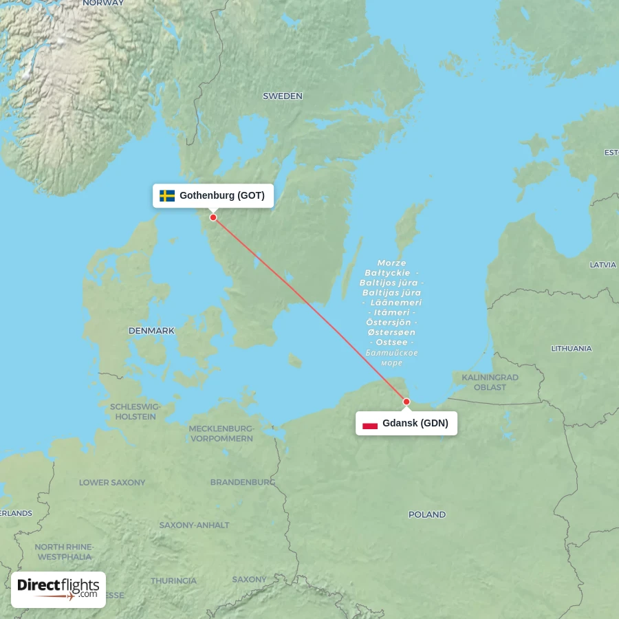 GDN - GOT route map