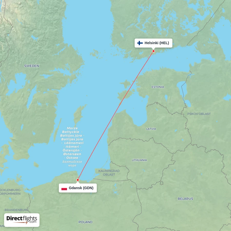 GDN - HEL route map