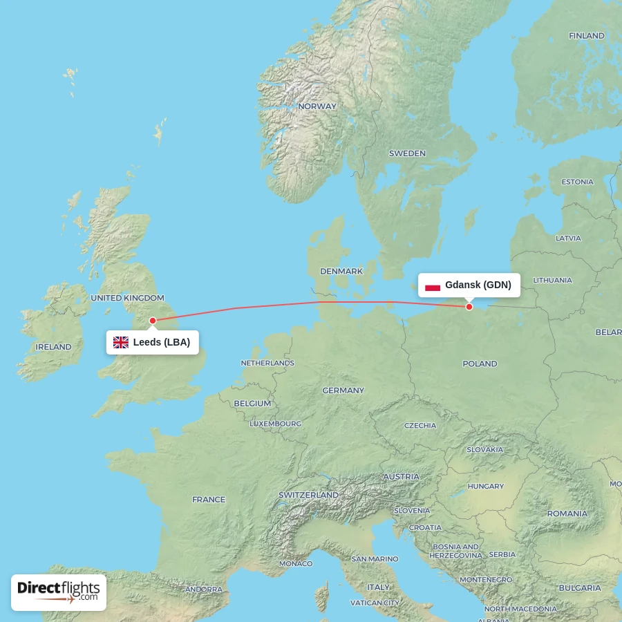 GDN - LBA route map