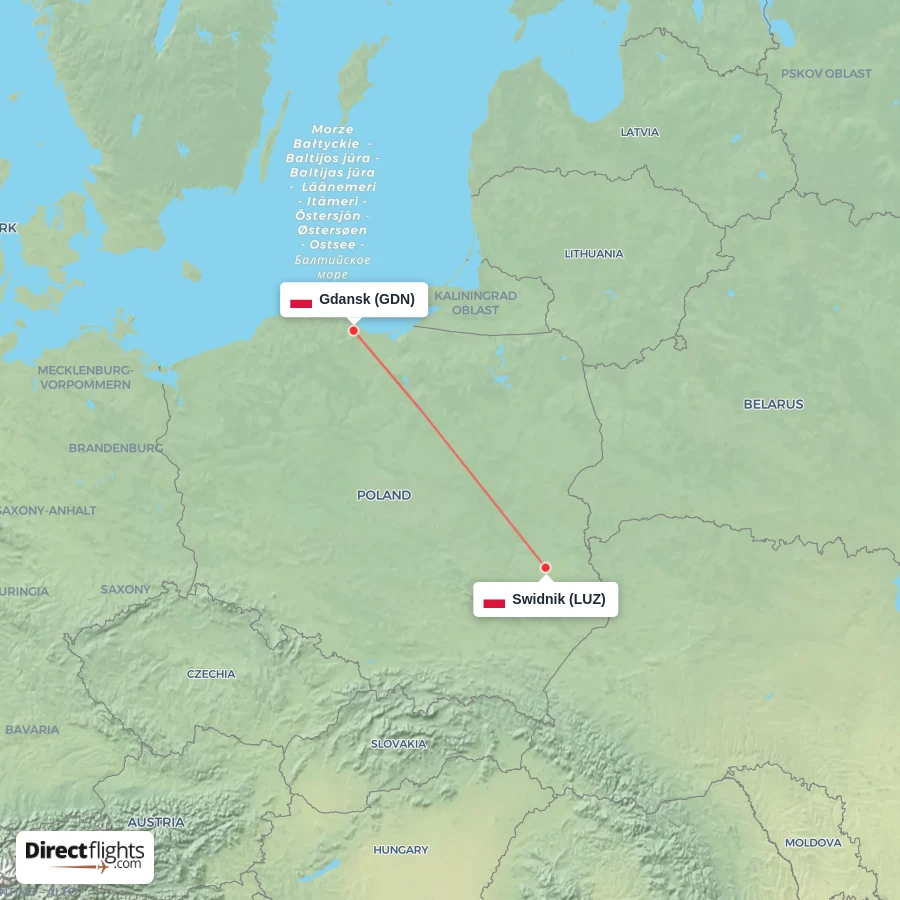 GDN - LUZ route map