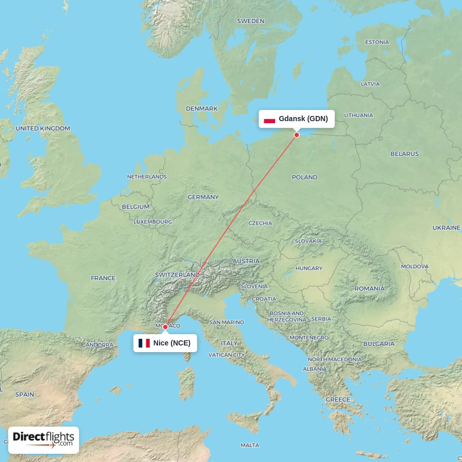 GDN - NCE route map