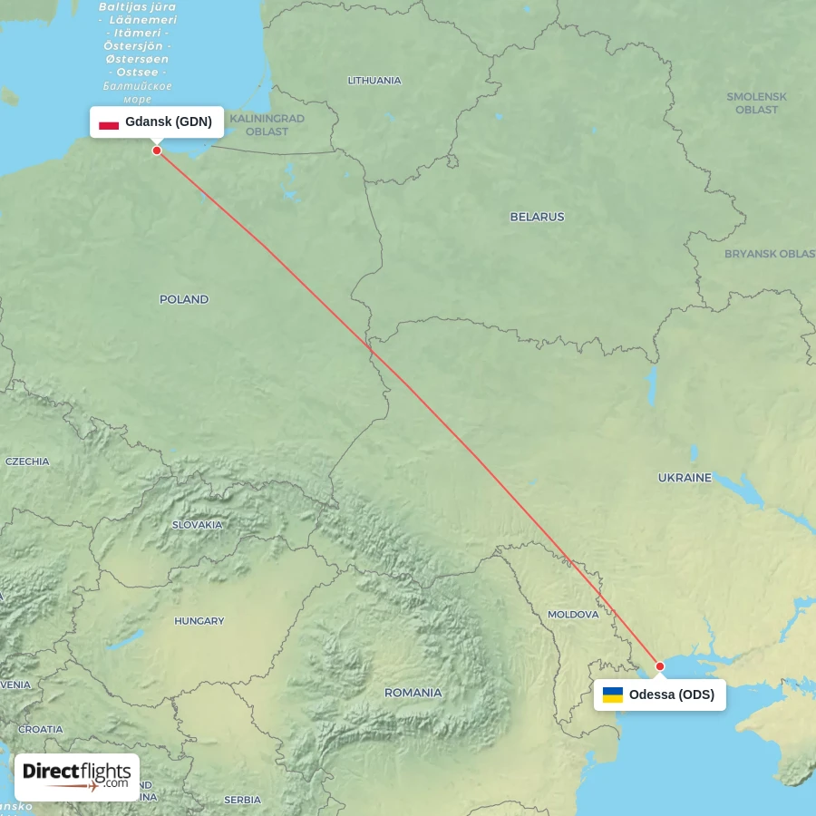 GDN - ODS route map
