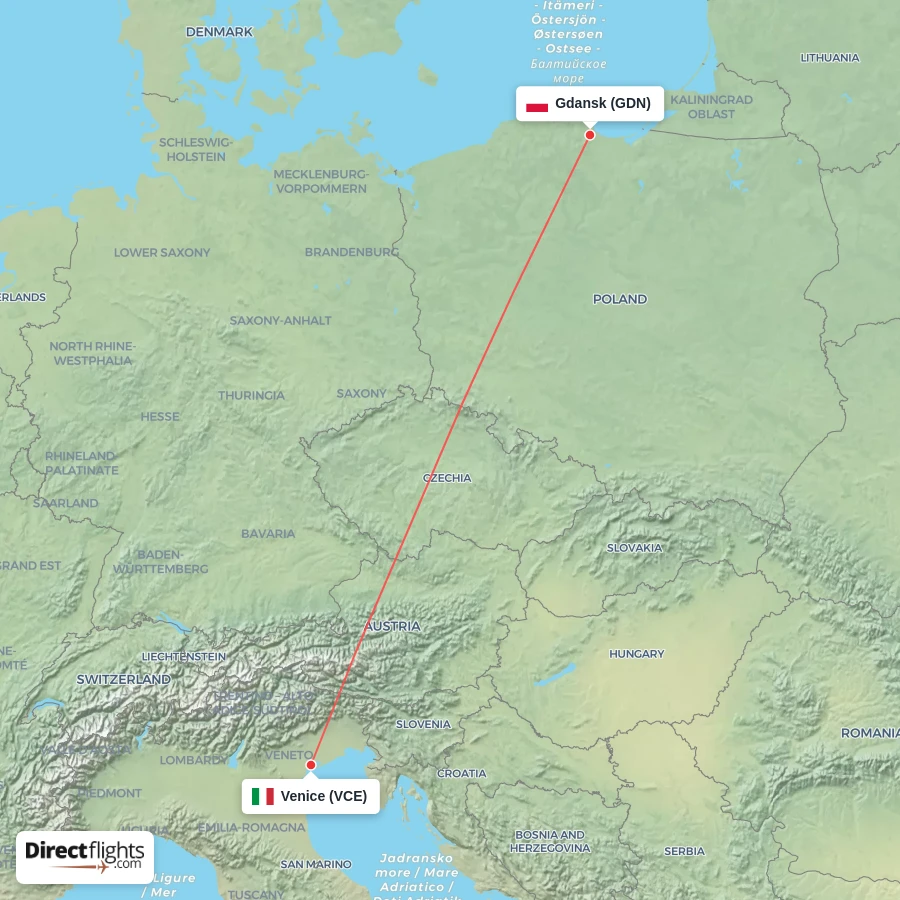 GDN - VCE route map