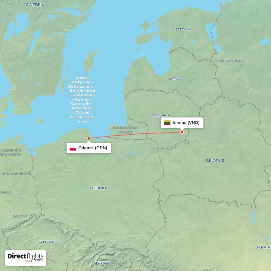 GDN - VNO route map