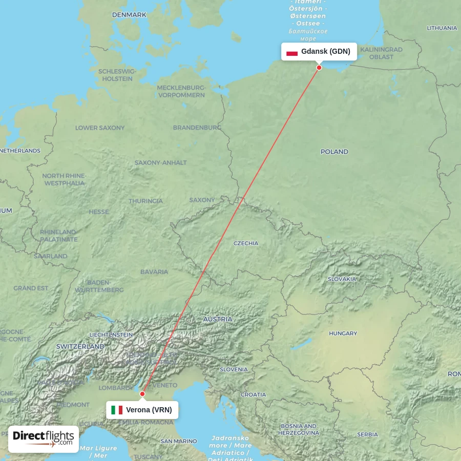 GDN - VRN route map