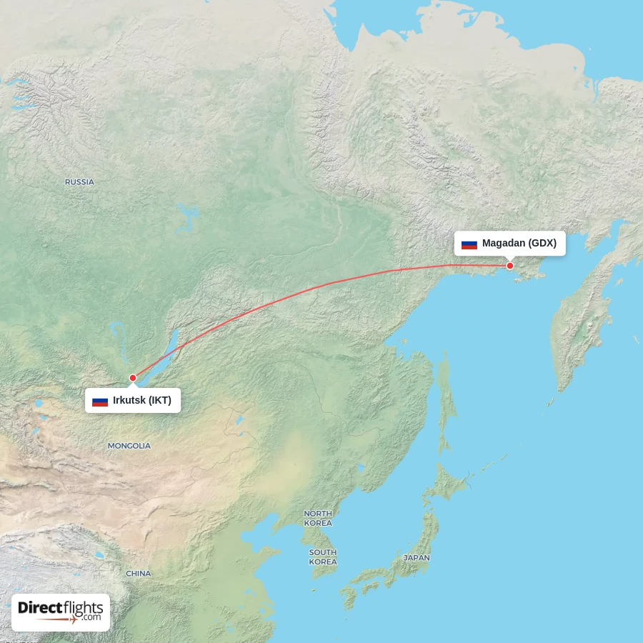 GDX - IKT route map