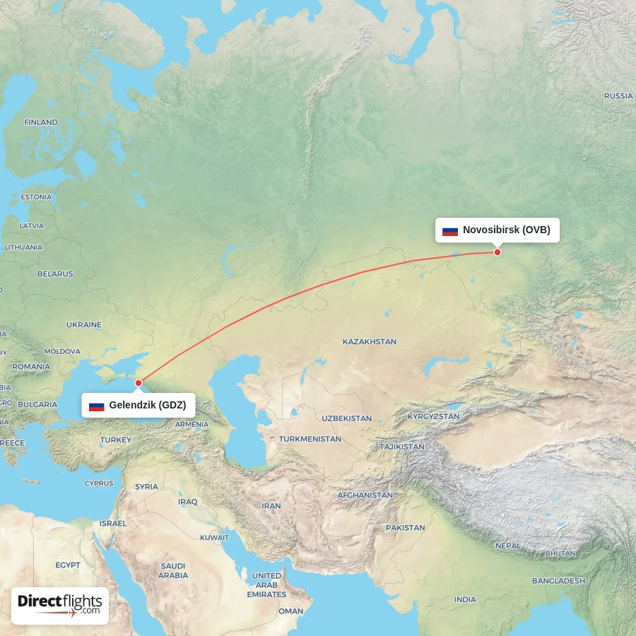 GDZ - OVB route map