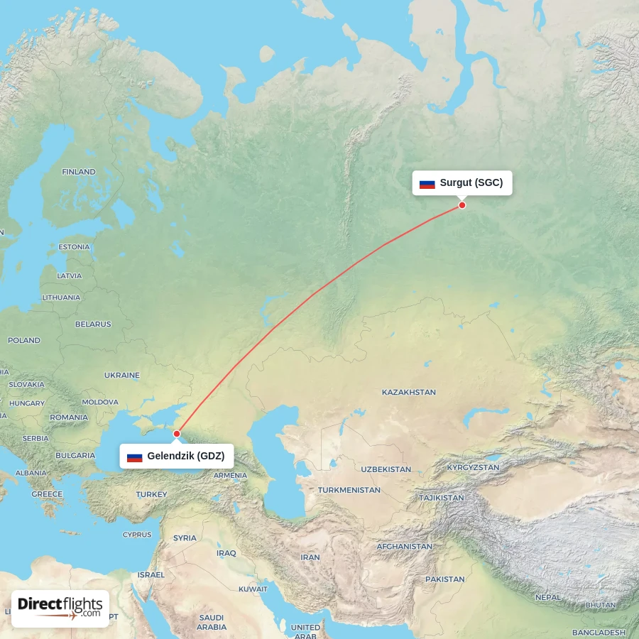 GDZ - SGC route map
