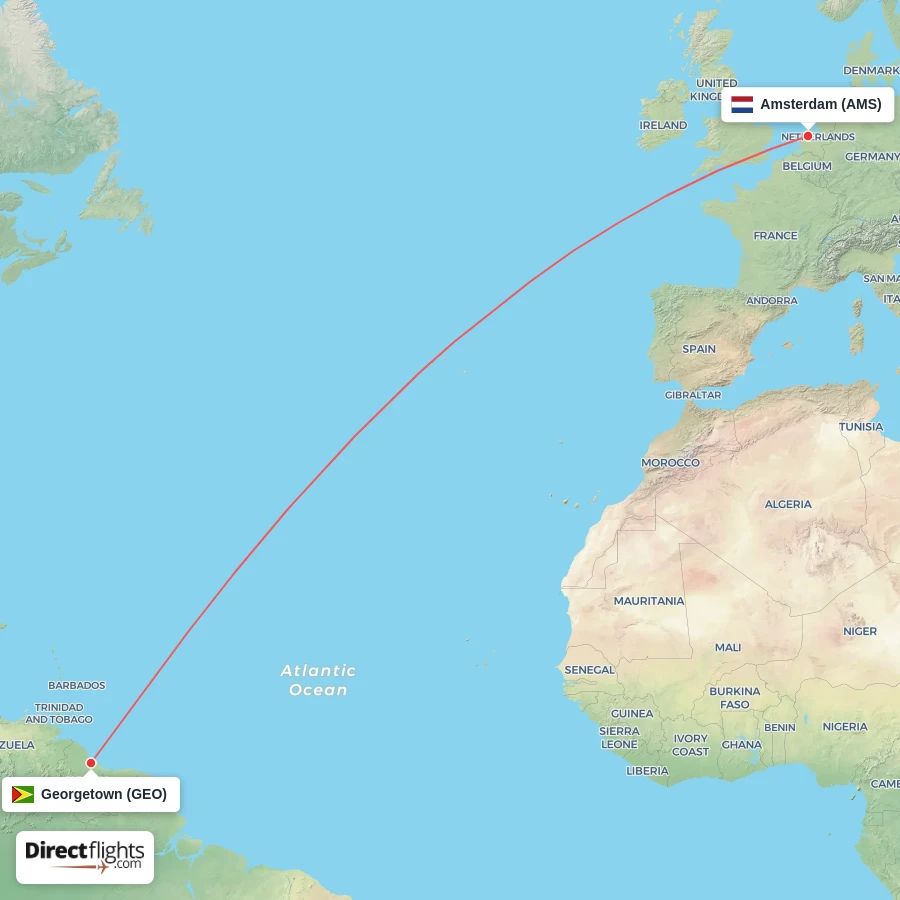 GEO - AMS route map