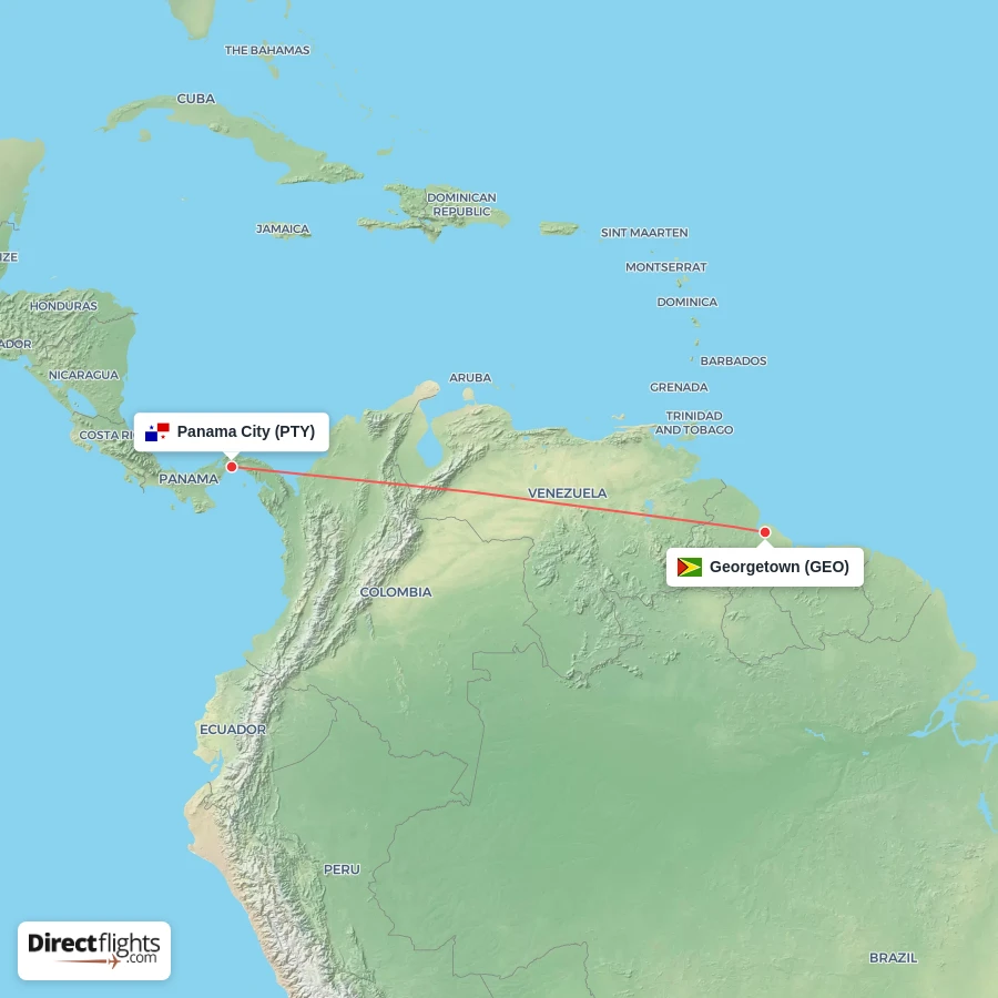 GEO - PTY route map