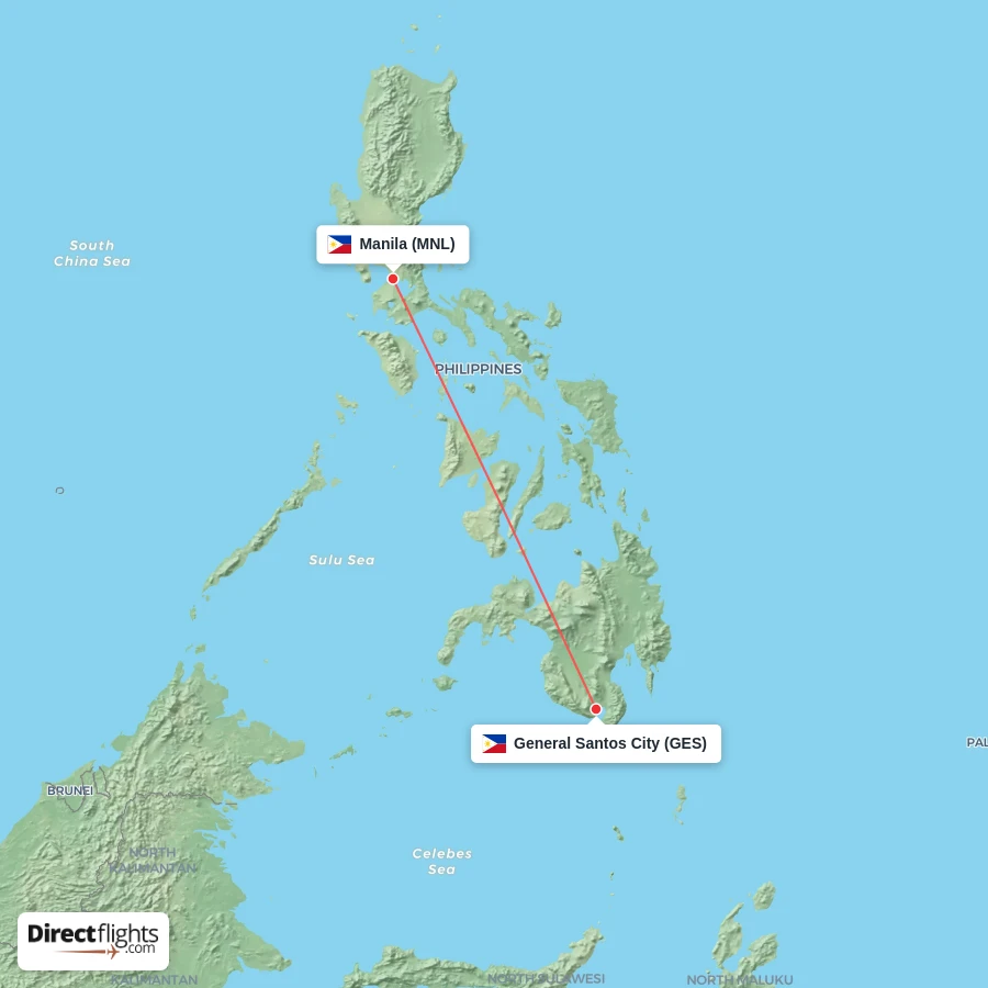 GES - MNL route map