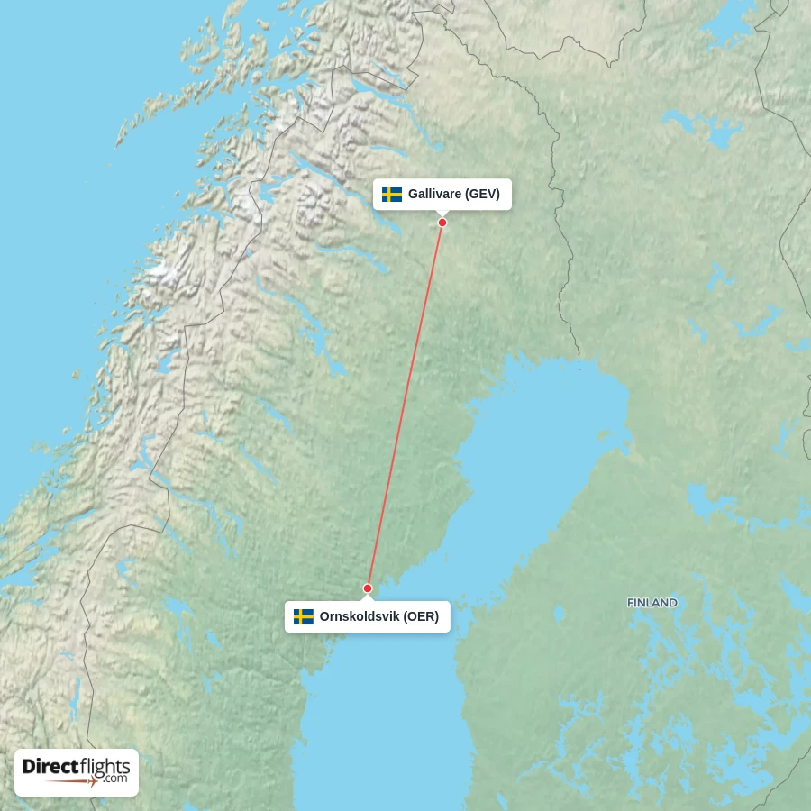 GEV - OER route map