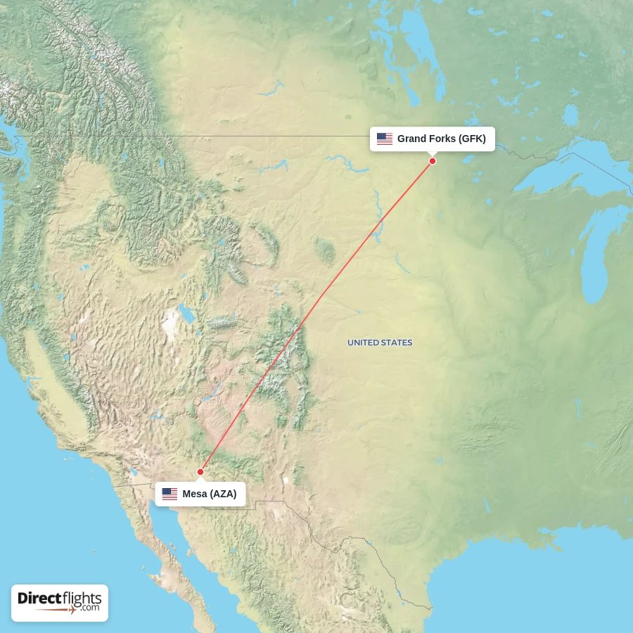 GFK - AZA route map