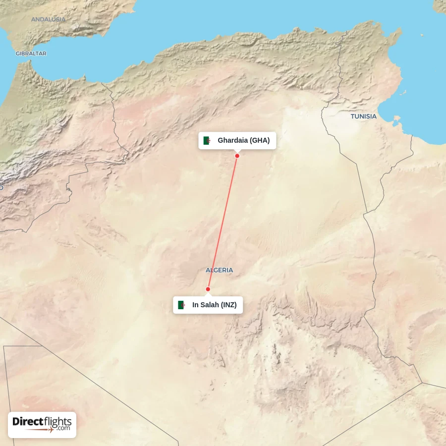 GHA - INZ route map