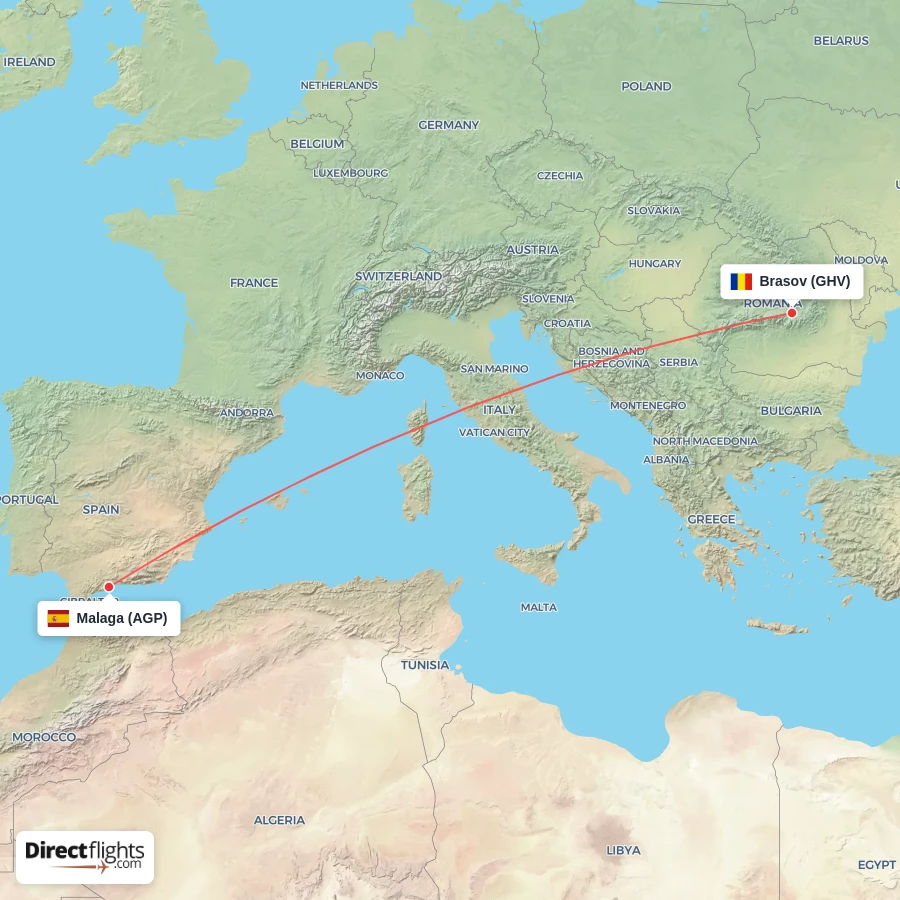GHV - AGP route map