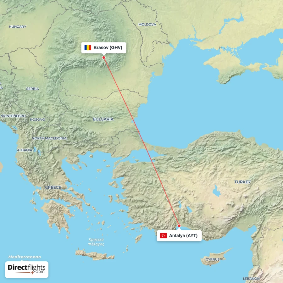 GHV - AYT route map
