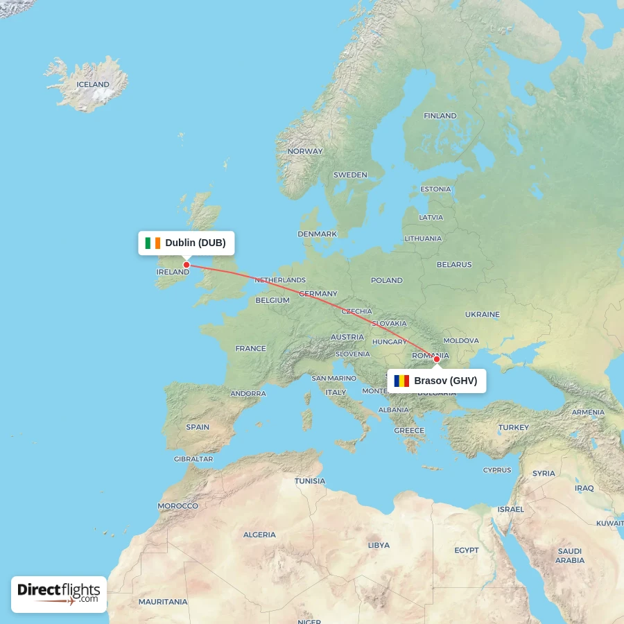 GHV - DUB route map