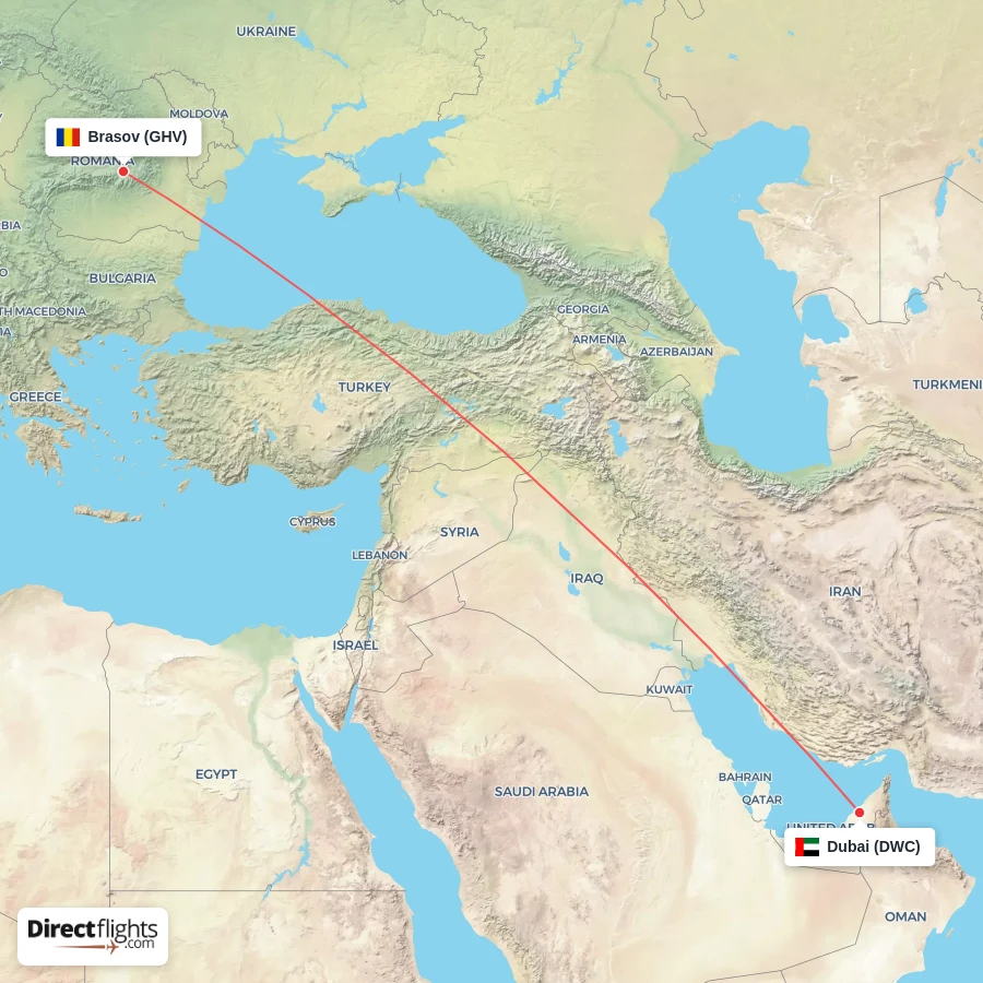 GHV - DWC route map