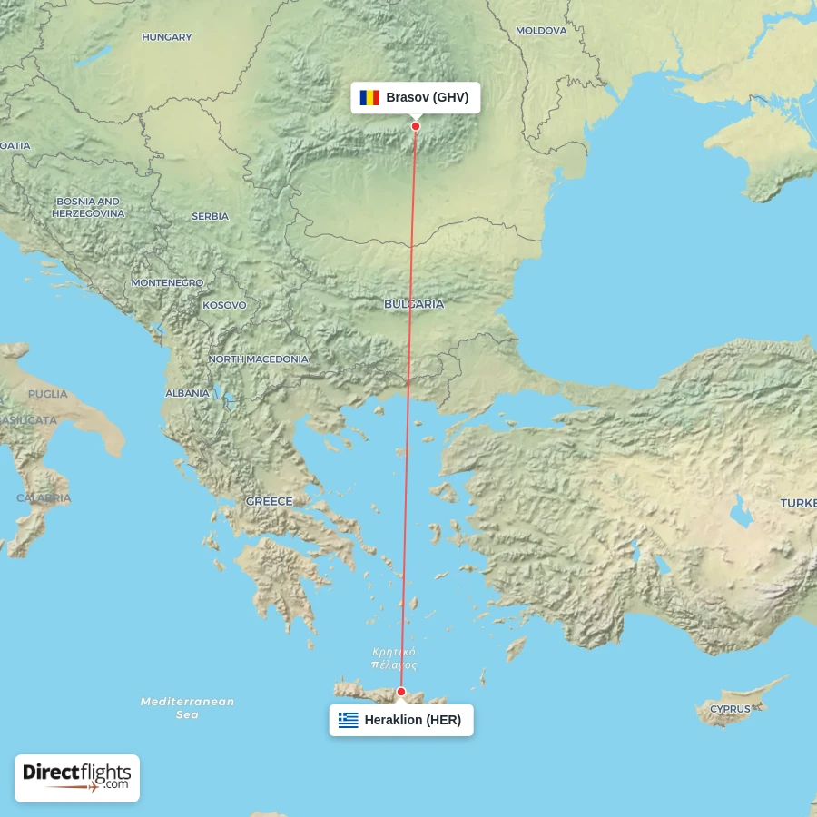 GHV - HER route map