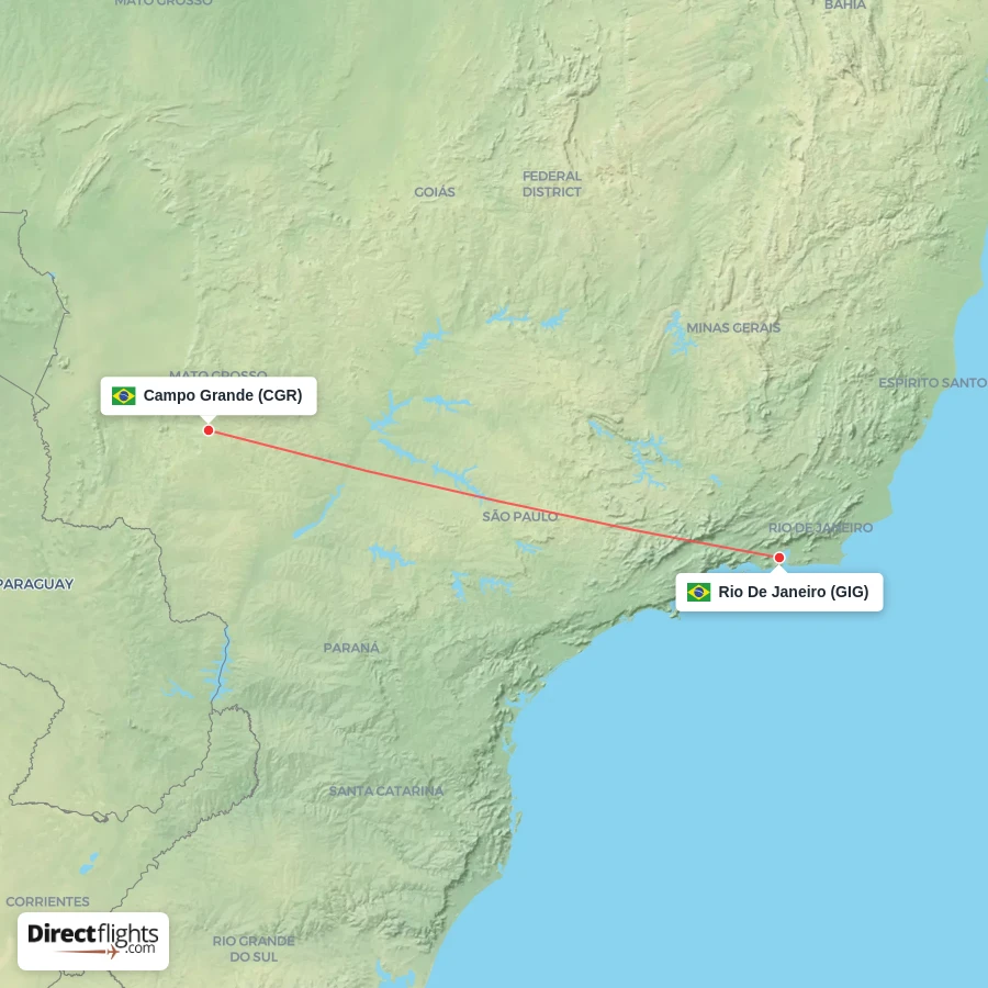 GIG - CGR route map