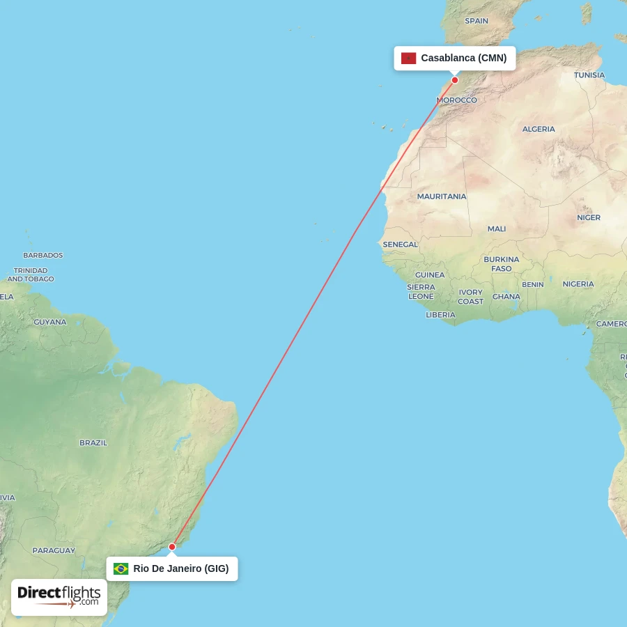 GIG - CMN route map