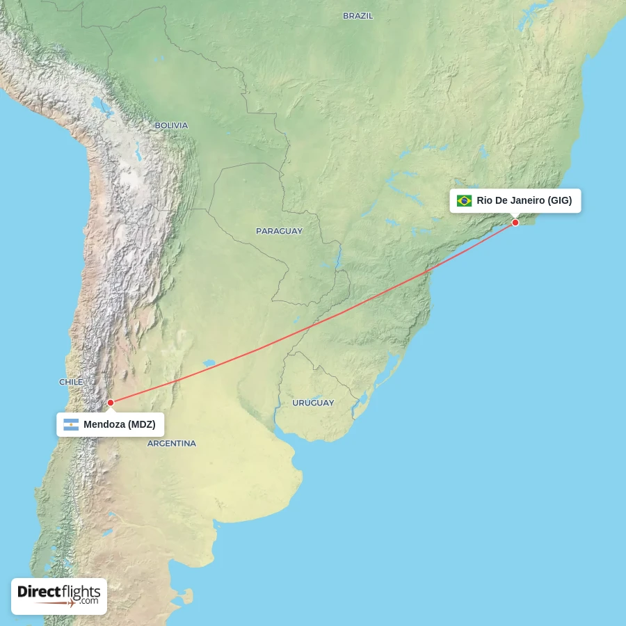 GIG - MDZ route map
