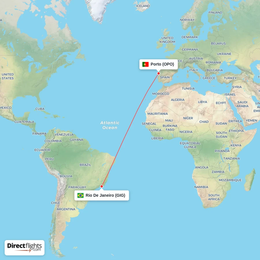 GIG - OPO route map