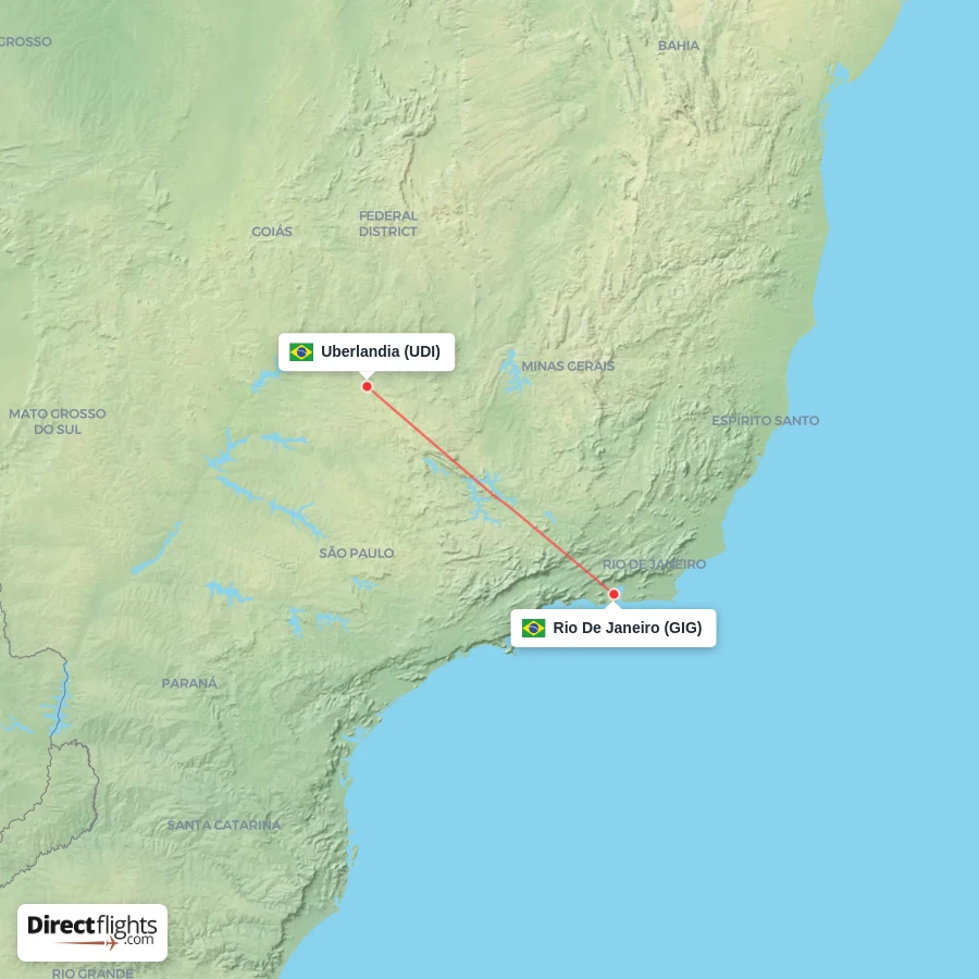 GIG - UDI route map